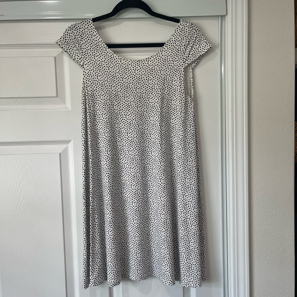 Fighting Eel White and Black Polka Dot Dress